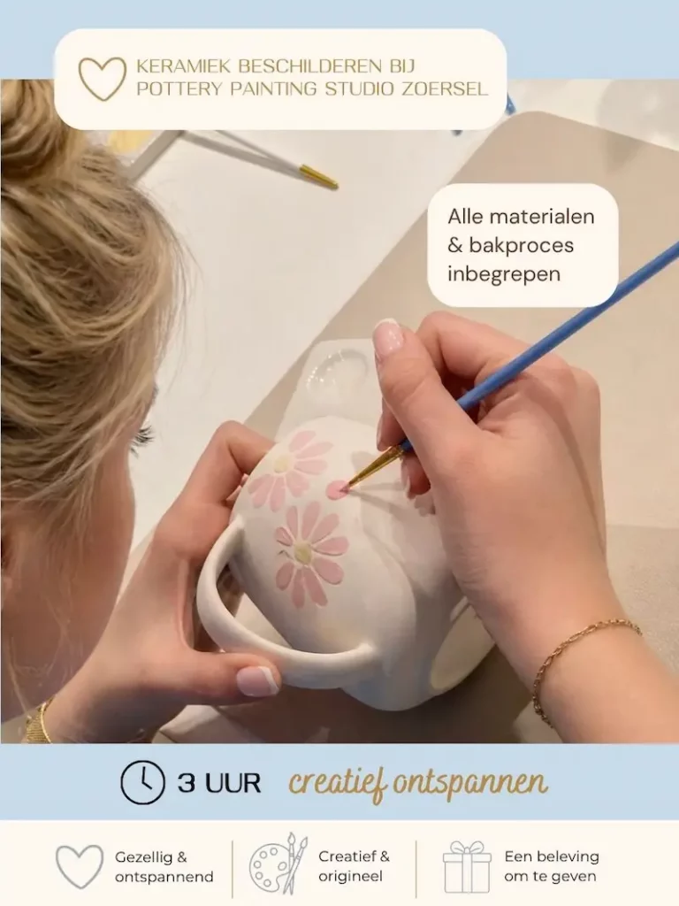 Keramiek beschilderen workshop in Zoersel